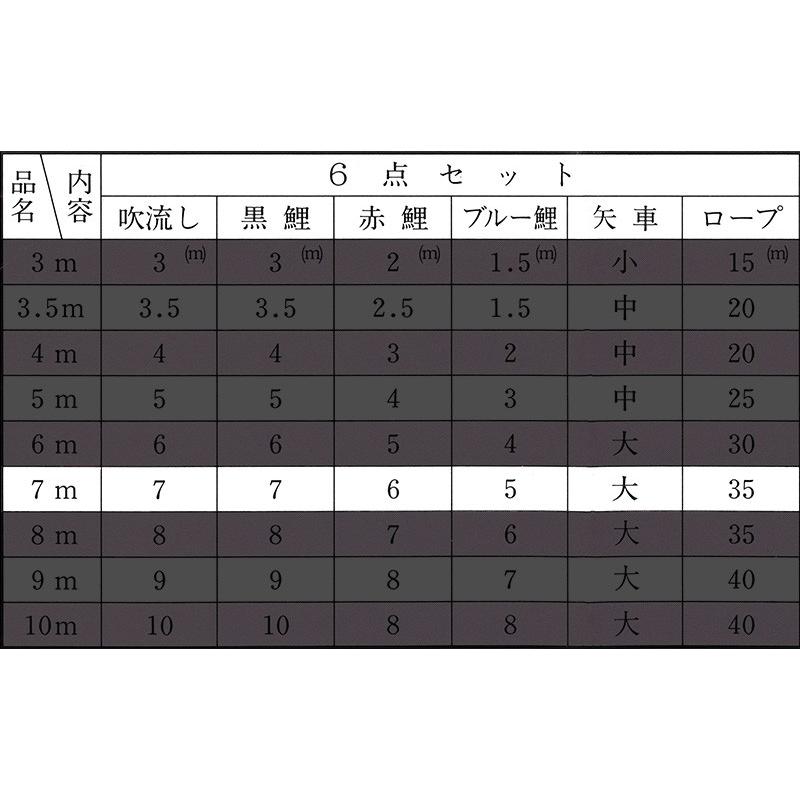 100周年記念祭】こいのぼり 旭鯉 鯉のぼり 庭園用 7m 6点セット