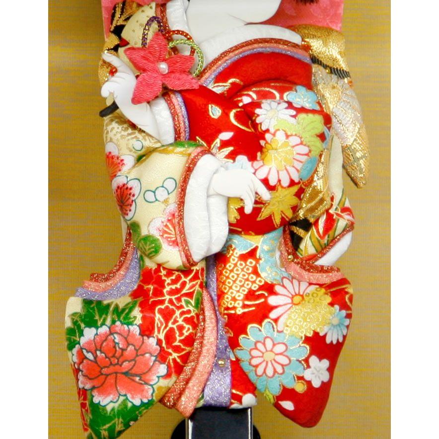 フジキ 【100周年記念祭】羽子板 初正月 ケース飾り 振袖 金彩友禅 本