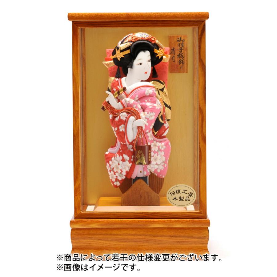 羽子板 初正月 ケース飾り 清月作 春風 汐汲 9号 h221-fz-20ts100