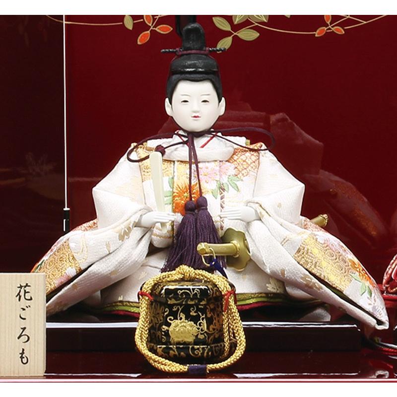 コンパクト収納型親王飾り　陽菜 会津塗お屏風収納飾り台セットE コンパクト収納型親王飾り 陽菜 会津塗お屏風収納飾り台セットE