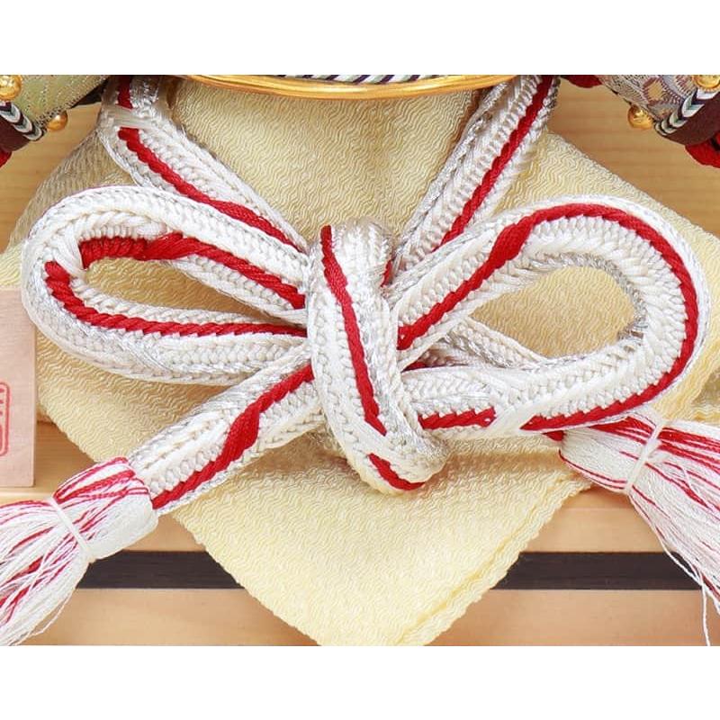 五月人形 コンパクト 兜平飾り 兜飾り 辰広作 本小札 ピンク赤糸縅 1/6