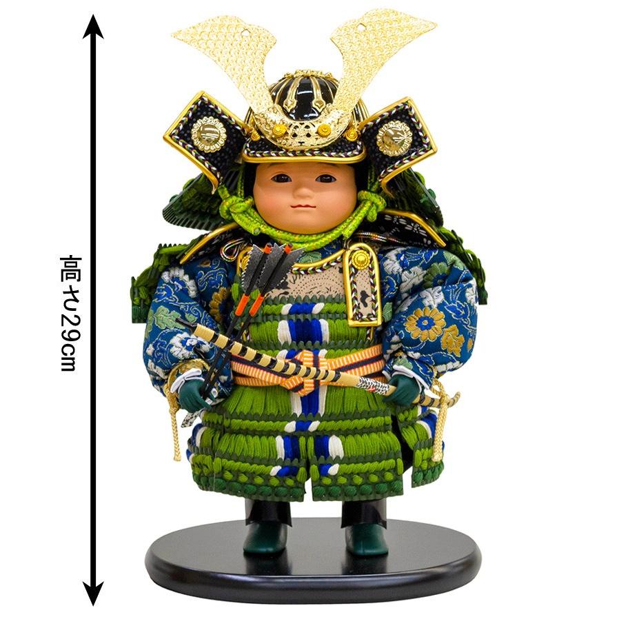 豪華　五月人形　清玉作　子供大将 横幅45cm｜渋い子供大将飾り 尊｜五月人形のかわいい｜シルバー 銀色