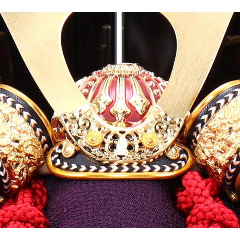 五月人形  兜飾り (平安雅峰) 楽天市場】五月人形 コンパクト 兜収納飾り 兜飾り 雅峰作 黒小札 正絹