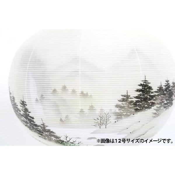 【100周年記念祭】盆提灯 初盆 盆ちょうちん 行灯 本金 山水蒔絵 11号 電気コード式 絹製 絹二重 fz-cp-8-k621 提灯 お盆 新盆 お盆飾りの画像
