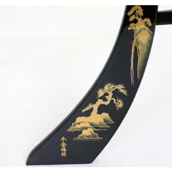 【100周年記念祭】盆提灯 初盆 盆ちょうちん 行灯 本金 山水蒔絵 11号 電気コード式 絹製 絹二重 fz-cp-8-k621 提灯 お盆 新盆 お盆飾りの画像