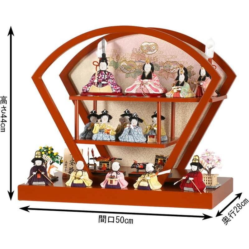 【新品訳あり】 雛人形 一秀 ひな人形 雛 木目込人形飾り 段飾り 十五人飾り 木村一秀作 平安雛 12号 h023-id-007 【HOV2086003268】(72701円)