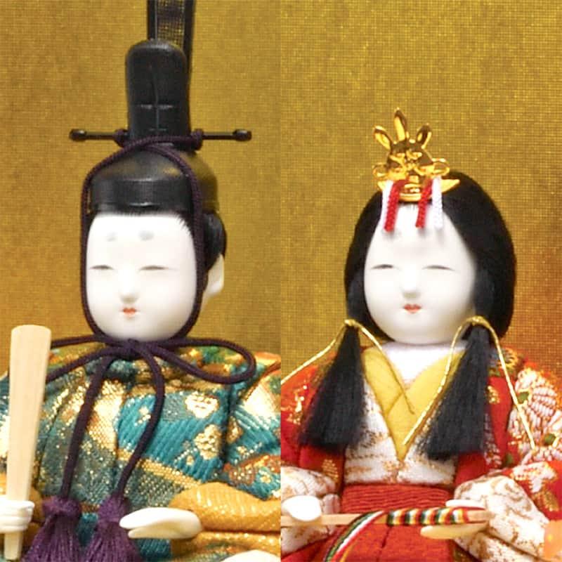 一秀 雛人形 コンパクト ひな人形 木目込人形飾り ケース飾り 親王飾り