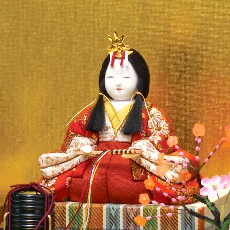 一秀 雛人形 コンパクト ひな人形 木目込人形飾り ケース飾り 親王飾り