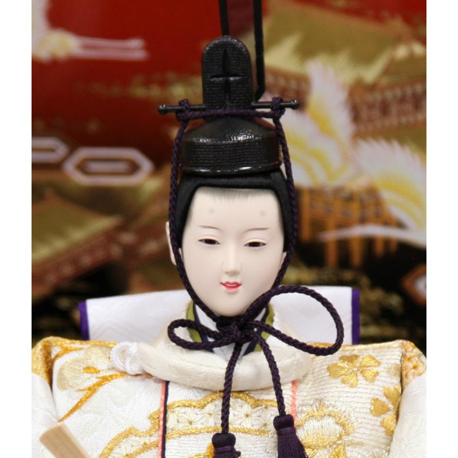 久月 雛人形 飾り方 三段 飯塚孝作 刺繍 木胴木手使用 駿河塗 h023-k