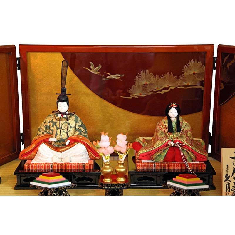 久月 【100周年記念祭】雛人形 飾り方 おしゃれ 三段 木目込み 芹川