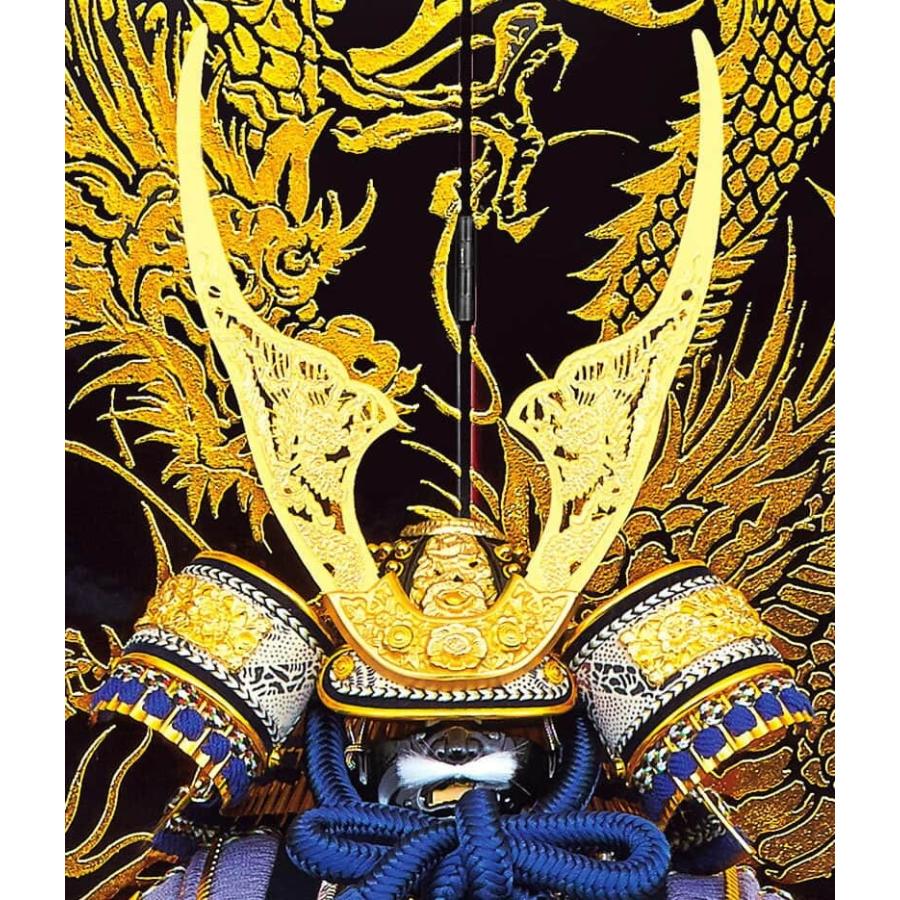 五月人形 吉徳 鎧平飾り 鎧飾り 御大鎧 正絹紺絲縅 8号 会津曙塗 高床