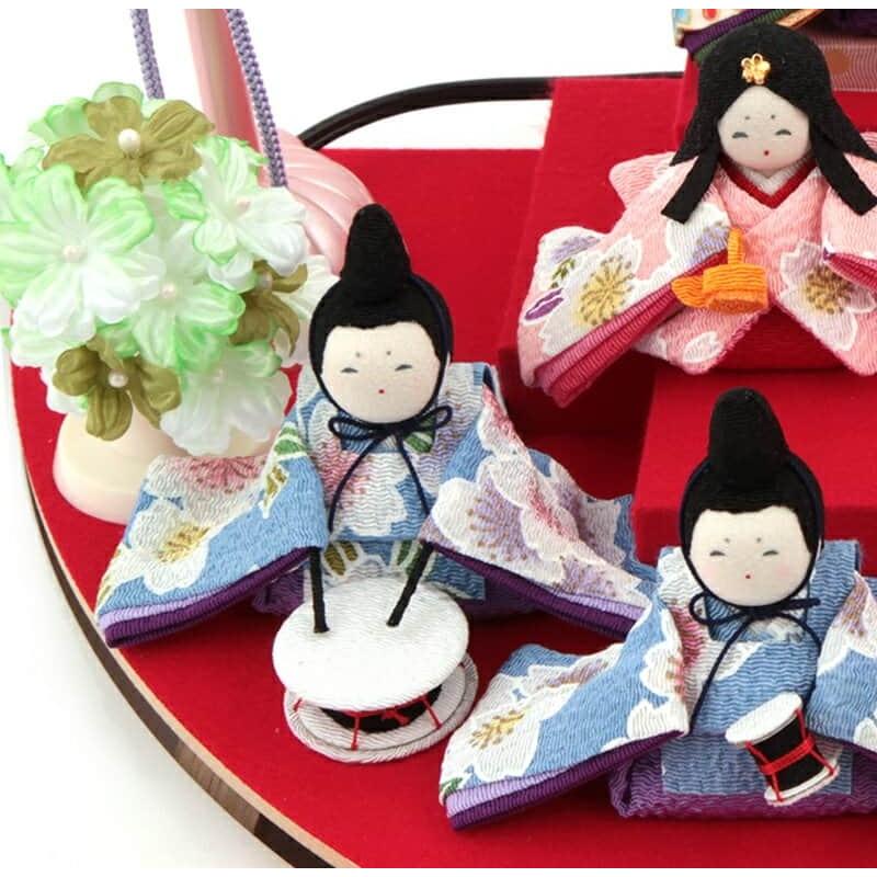 藤翁作 雛人形 コンパクト ひな人形 雛 ケース飾り 十人飾り 月の詩