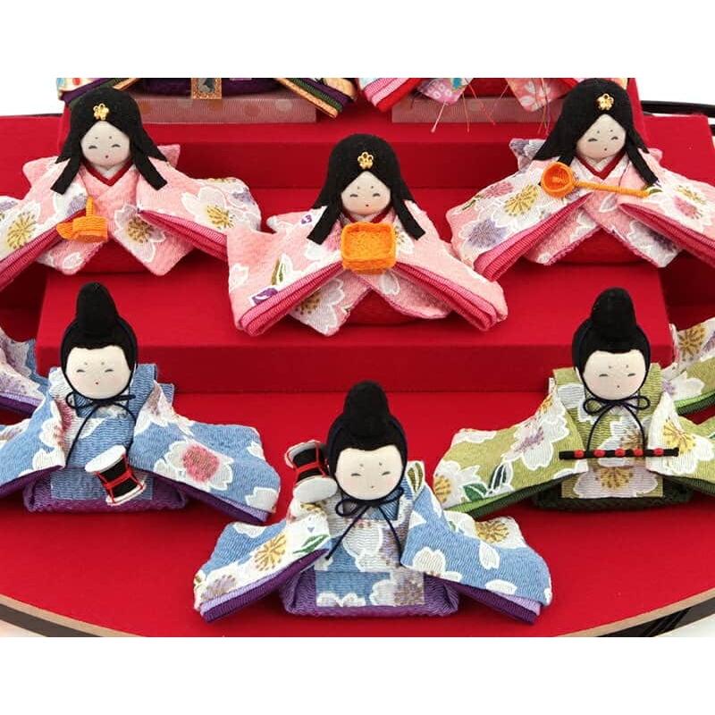 藤翁作 雛人形 コンパクト ひな人形 雛 ケース飾り 十人飾り 月の詩