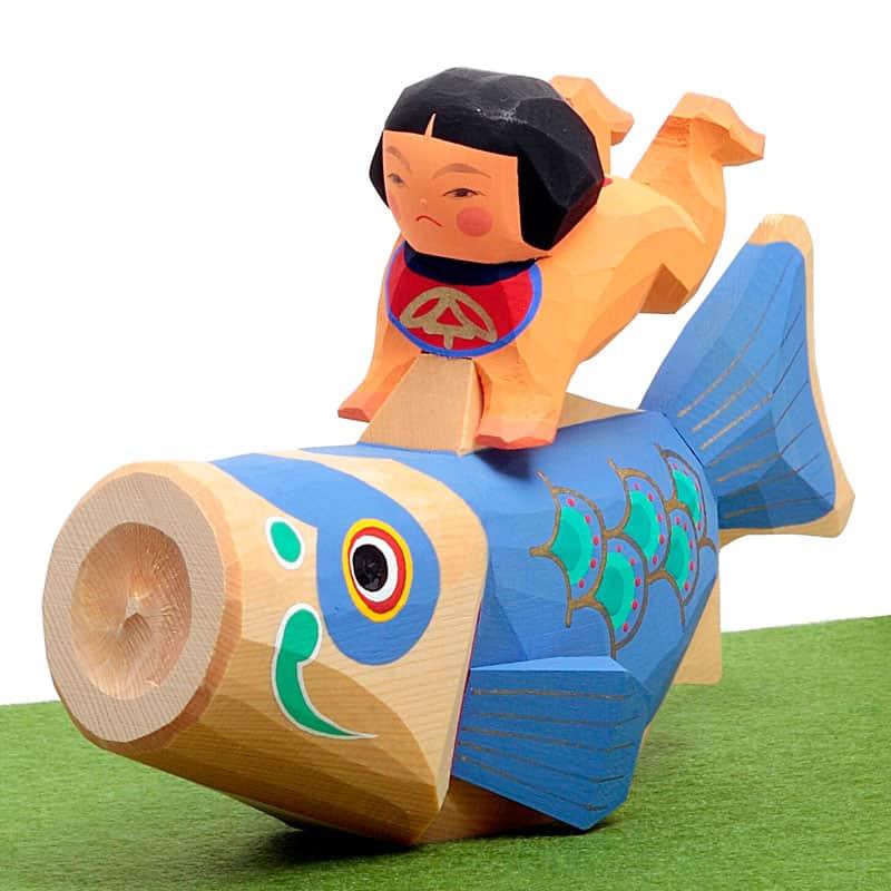 オリジナル五月人形金太郎鯉担ぎ