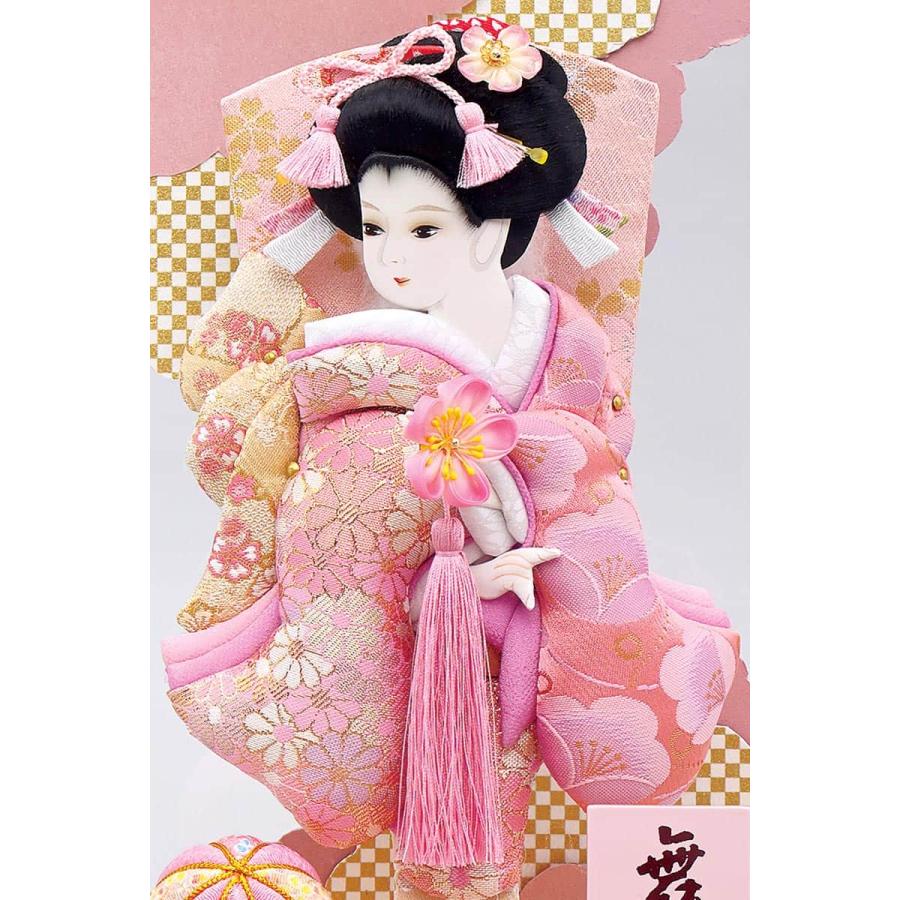 【100周年記念祭】羽子板 ケース飾り 美月羽子板 9号 舞桜 無垢 ピンク アクリルケース h081-mm-hg2537-9_2