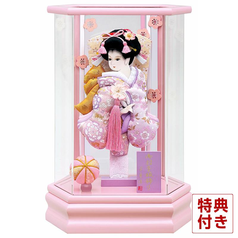 3/29セール +最大P12 羽子板 ケース飾り 美月羽子板 陽葵 ピンク 