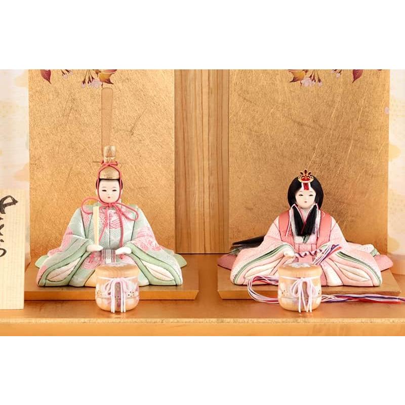 雛人形 コンパクト 一秀 ひな人形 木目込人形飾り 平飾り 親王飾り
