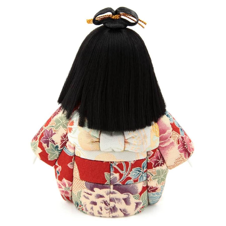 市松人形 男 女 ペア 雛人形 台付 ケース入り お雛様、（木目込み人形）