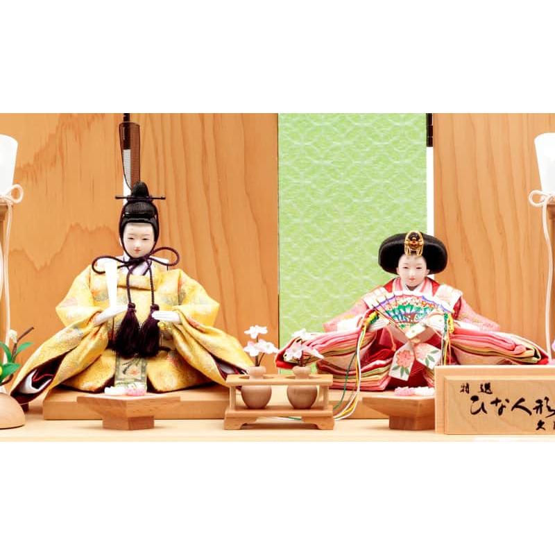 【100周年記念祭】雛人形 コンパクト 久月 ひな人形 収納飾り 親王飾り 銘木シリーズ 松 h073-k-6705_2