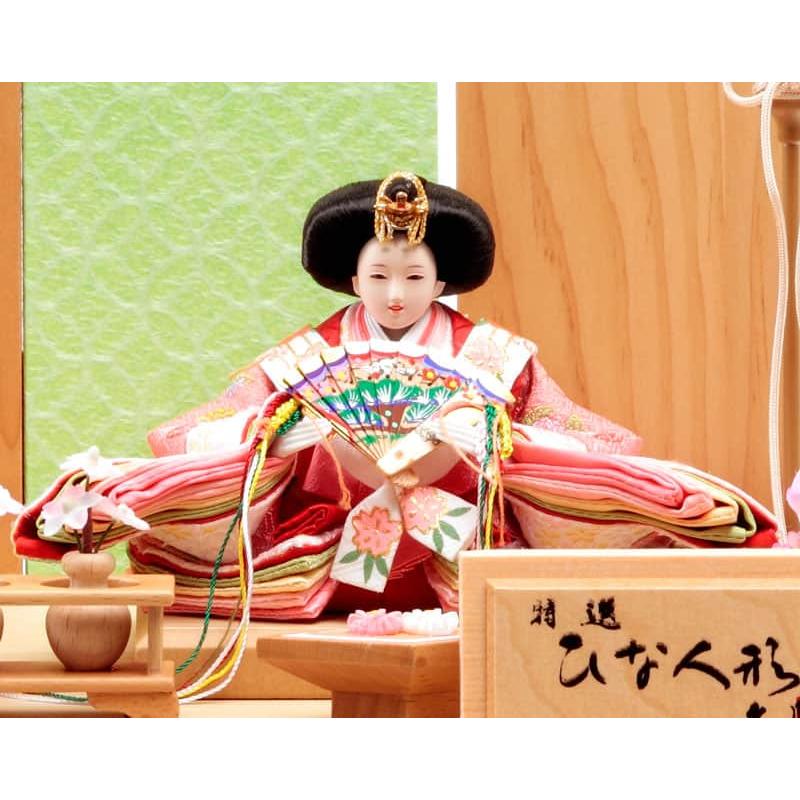 【100周年記念祭】雛人形 コンパクト 久月 ひな人形 収納飾り 親王飾り 銘木シリーズ 松 h073-k-6705_7