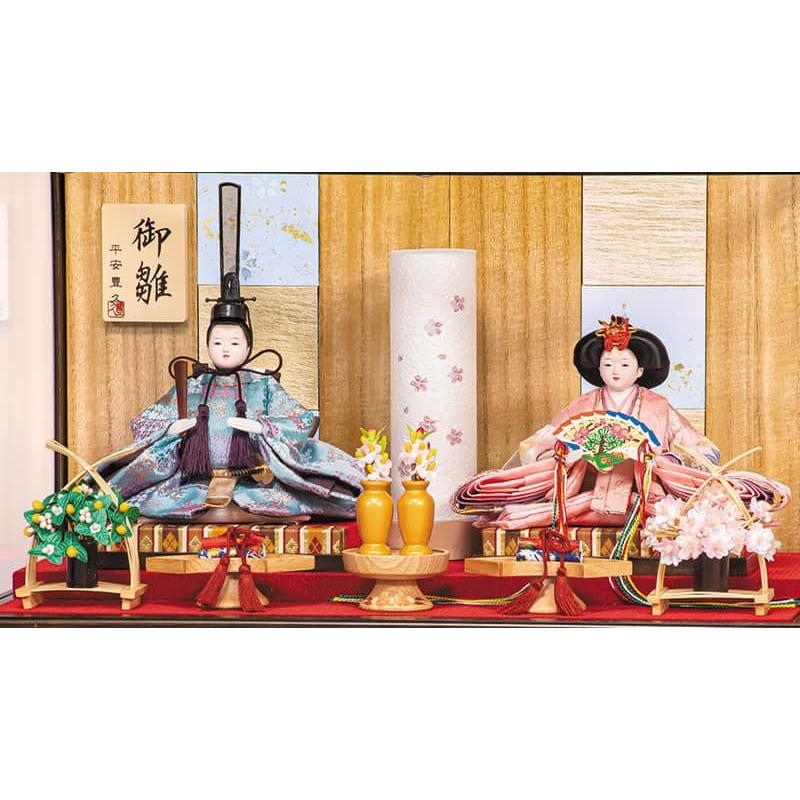 平安豊久 【100周年記念祭】雛人形 ひな人形 ケース飾り 親王飾り 瑠奈