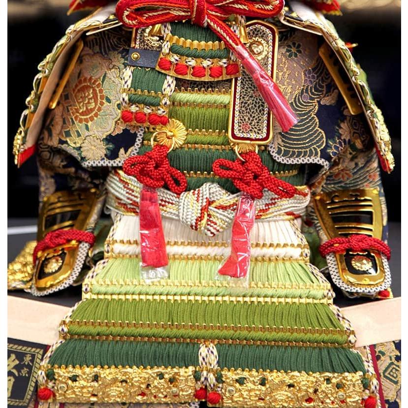 久月 【100周年記念祭】五月人形 鎧平飾り 鎧飾り 高床飾り 正絹萌黄裾