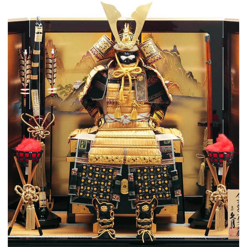 五月人形 久月 鎧平飾り 鎧飾り 高床飾り 金小札 正絹緋縅 15号 五月人形 久月 鎧平飾り 鎧飾り 高床飾り 金小札 正絹緋縅 15号