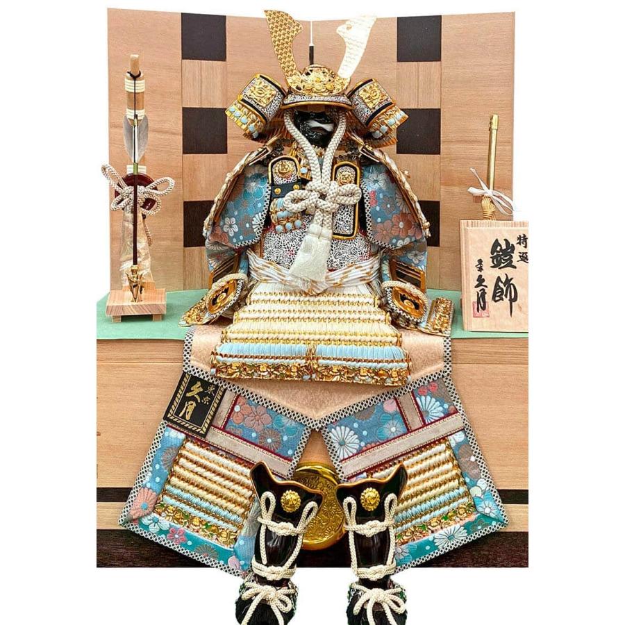 久月 【100周年記念祭】五月人形 コンパクト 鎧収納飾り 鎧飾り 銘木