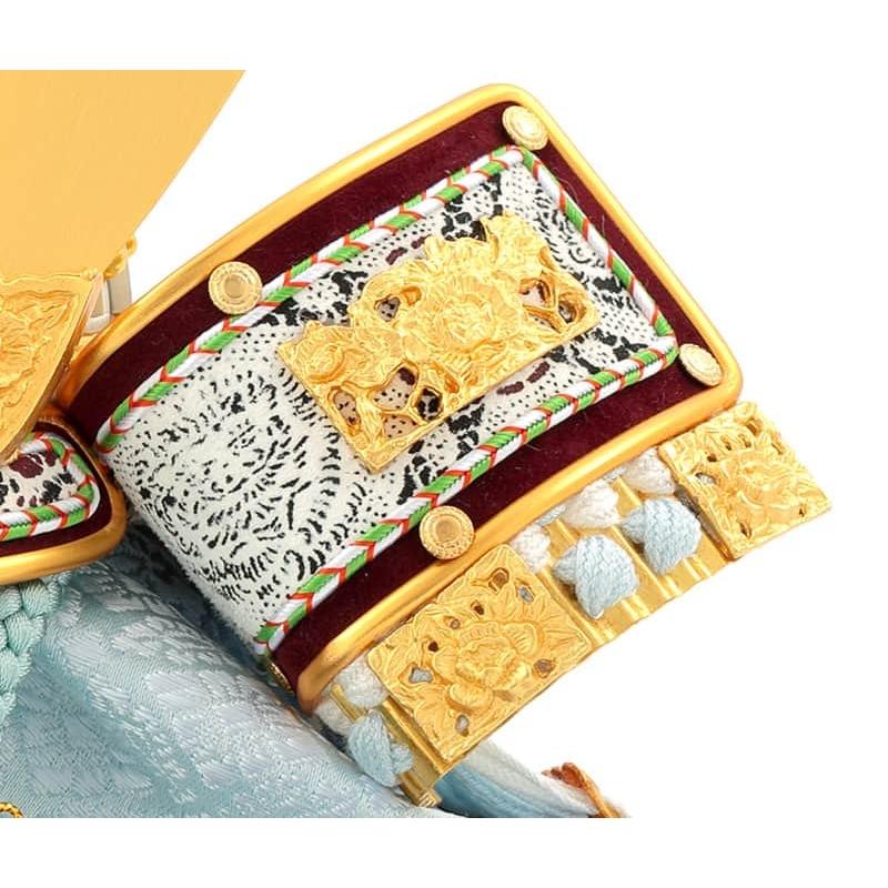 五月人形 吉徳 兜平飾り 兜飾り 春の小川 息吹き 水色 正絹縅 純