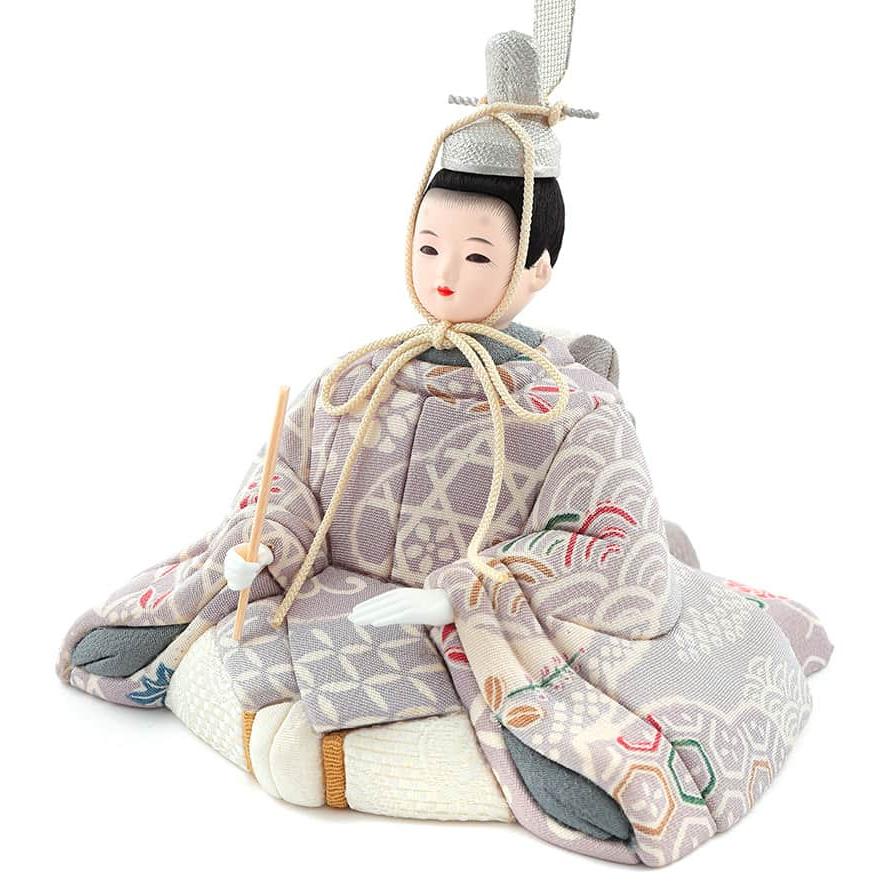 雛人形　木村一秀作　江戸木目込人形親王平飾り・間口約４０×奥行約２０×高約２６㎝ 雛人形 コンパクト 一秀 ひな人形 雛 木目込人形飾り 平飾り