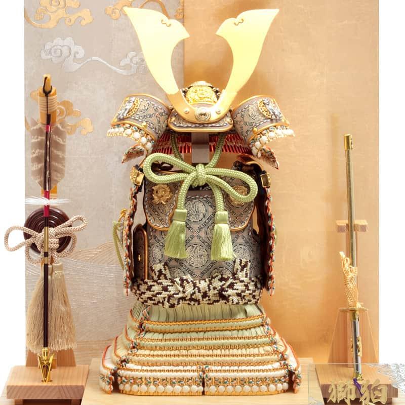 久月 五月人形 コンパクト 鎧平飾り 鎧飾り 鈴木利光 獅狛之奉納鎧