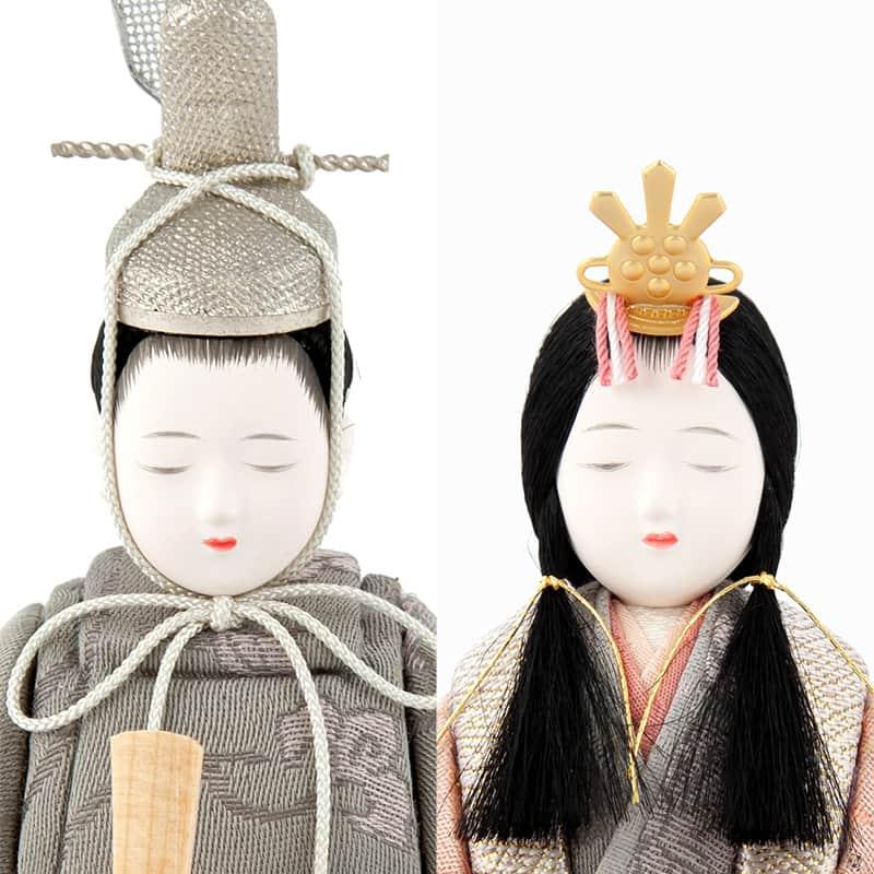 雛人形 コンパクト 一秀 ひな人形 雛 木目込人形飾り 親王飾り