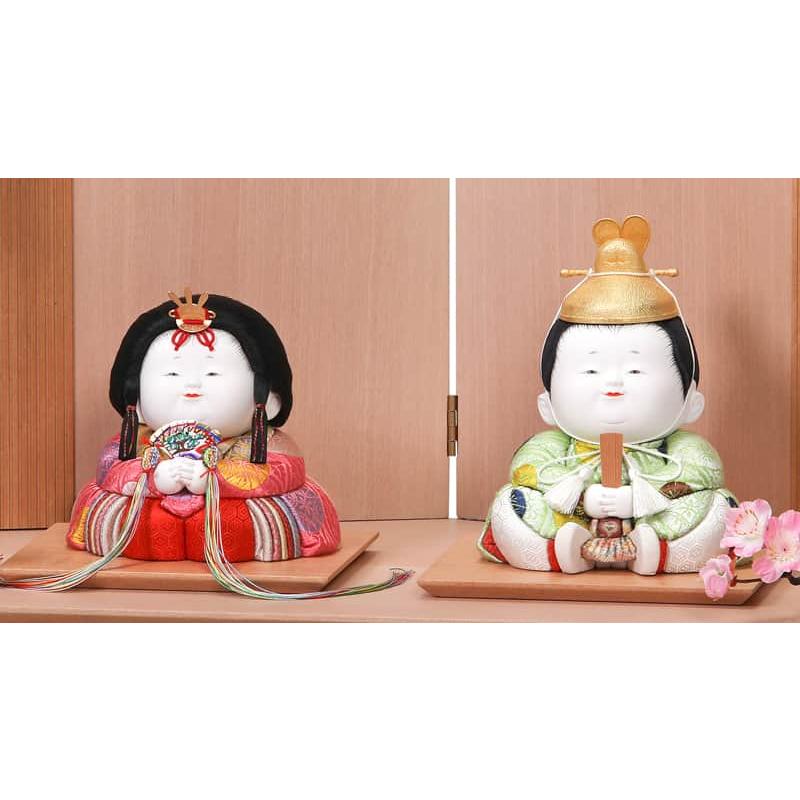 美品】雛人形 平安清玉作 春の舞 芥子二人ぼんぼり付 伝統和装 【公式