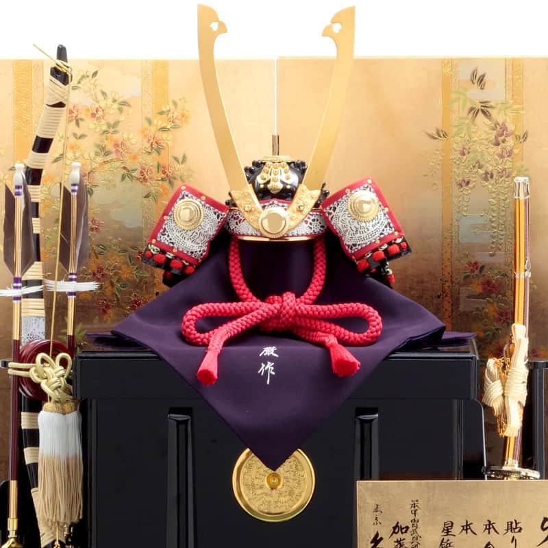 久月 五月人形 兜飾り 加藤峻厳作 久月 五月人形 兜平飾り 兜飾り 加藤峻厳作 1/3 紺裾濃縅 貼り合わせ本