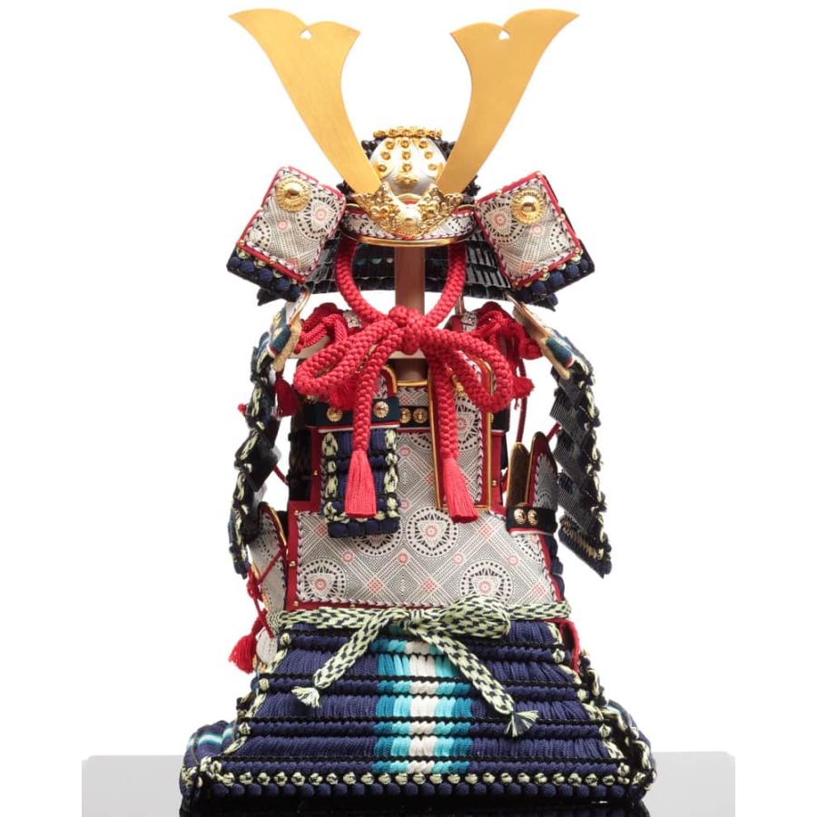 【100周年記念祭】五月人形 久月 鎧平飾り 鎧飾り 加藤峻厳作 1/4 端裾濃縅大鎧 貼り合わせ本小札 h085-k-92006 D-69_3