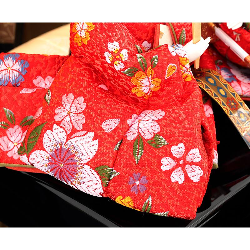 爆買 雛人形 おしゃれ 親王飾り 舞雛 h243-aka-10-57 平飾り