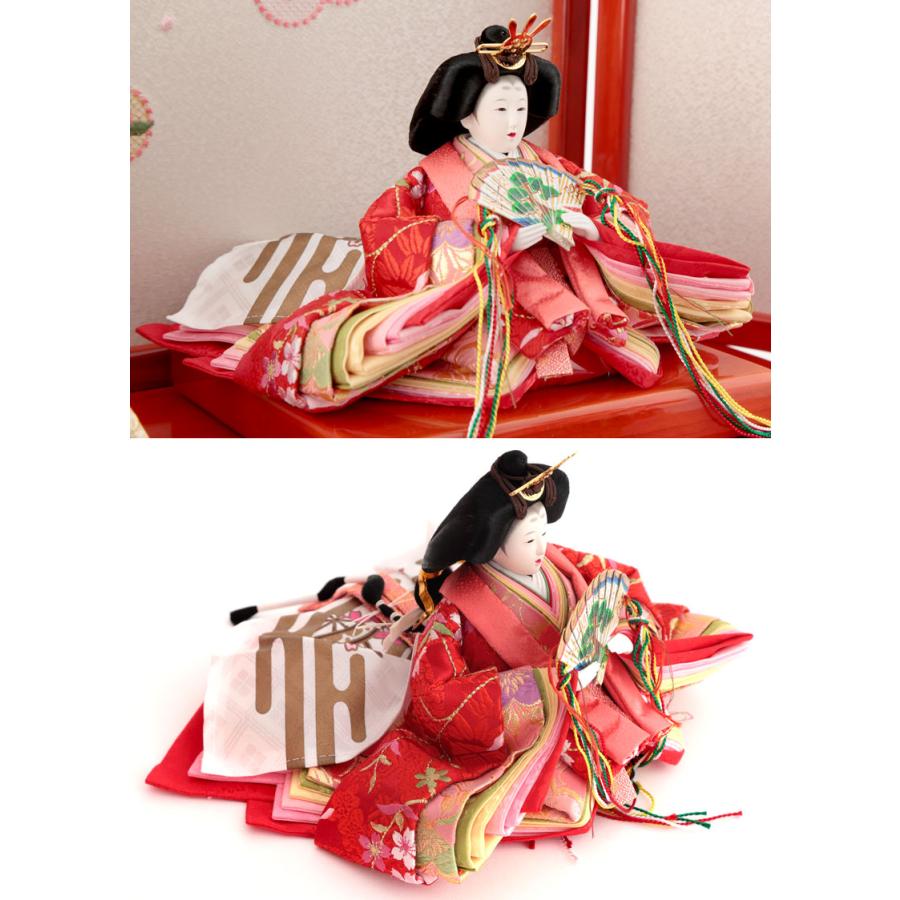 雛人形 三段 華芳作 舞雛 h243-aka-10-27 三段飾り 五人飾り 雛人形 三段 華芳作 舞雛 h243-aka-10-27 三段飾り 五人飾り