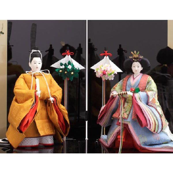 久月 雛人形 ひな人形 雛 平飾り 親王飾り 立雛 ワダエミ監修 着付 二