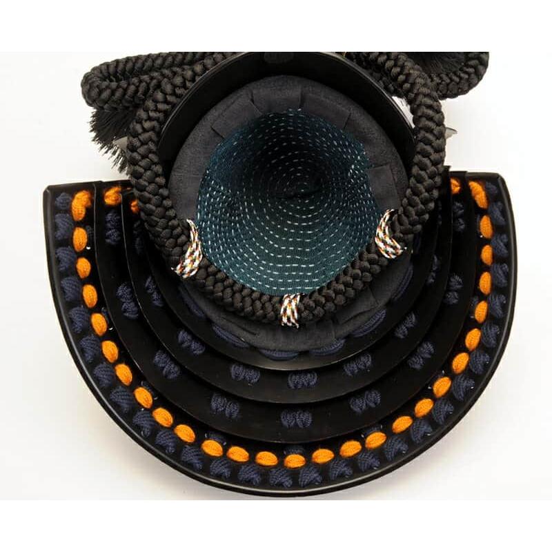 新品　玉鳳作　伊達政宗公着用兜　平飾りセット　五月人形 上原玉鳳作 伊達政宗公 兜収納飾り 71GC-13-Z | 収納飾り