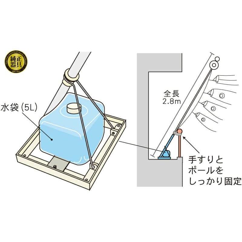 こいのぼり 徳永鯉 鯉のぼり ベランダ用 1.2m ウェイトセット 水袋