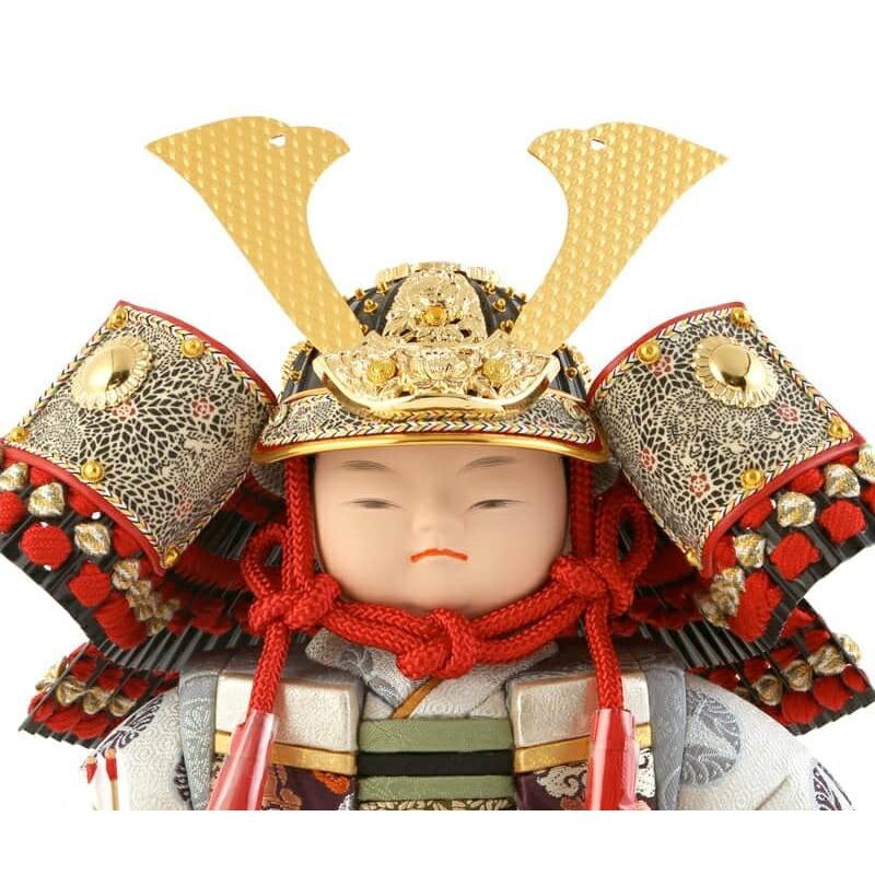 一秀 【100周年記念祭】五月人形 コンパクト 子供大将 武者人形 平飾り