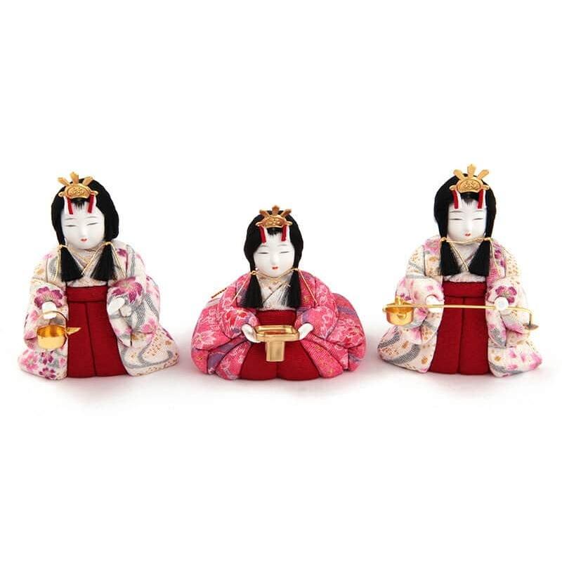 雛人形　ケース付き　木村一秀作　木目込雛人形 5体セット 一秀 【100周年記念祭】雛人形 コンパクト ひな人形 木目込人形飾り