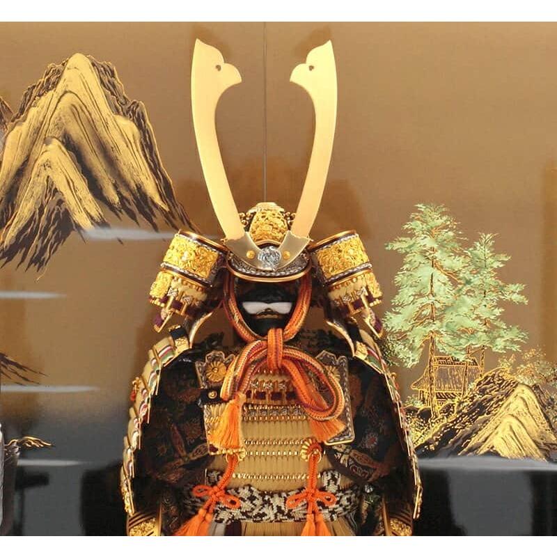 100周年記念祭】五月人形 久月 鎧平飾り 鎧飾り 利光監製 四神大鎧