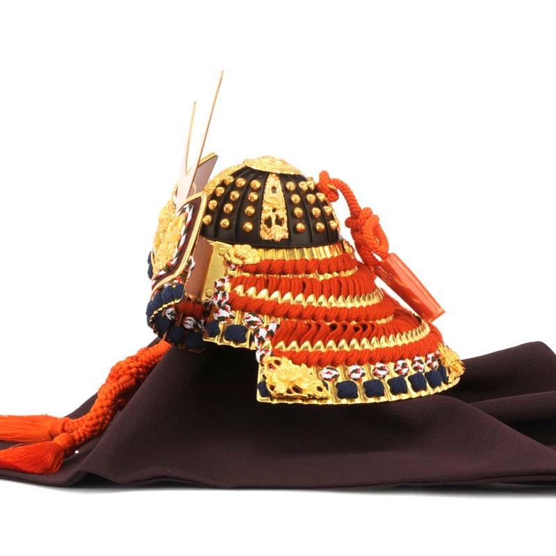 五月人形 兜飾り 平安武久作 伊達政宗 朱赤色兜 8号 h255-mi-1mai-dsa