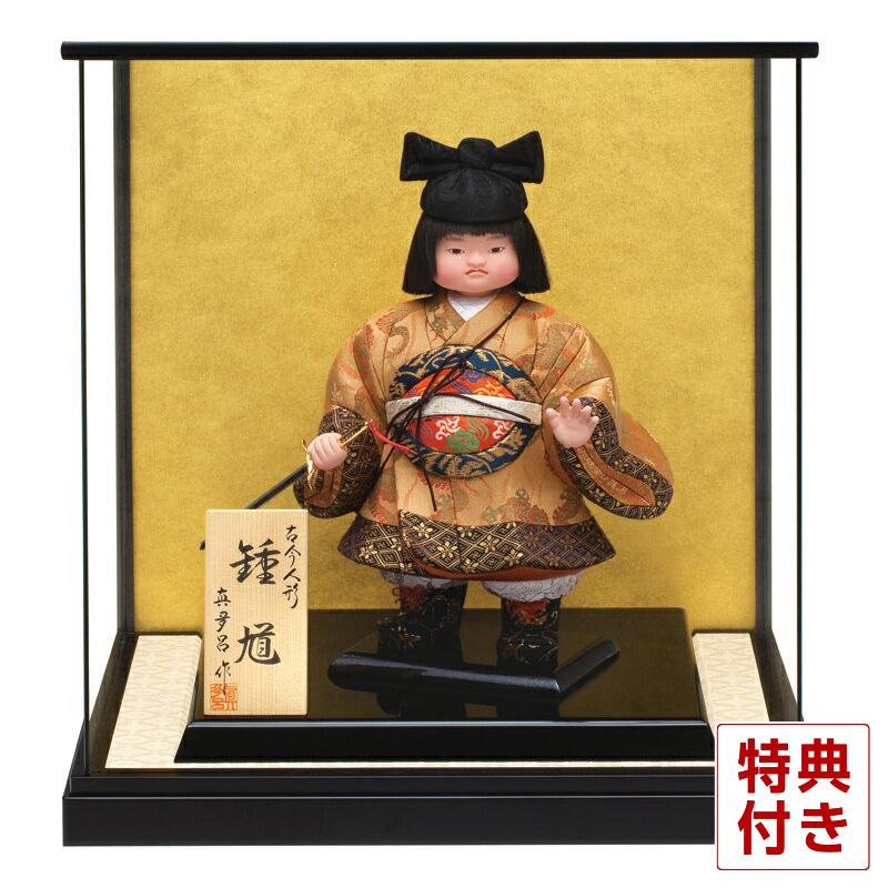 【WEB限定】 家具通販-販売店インテリアジンヤ五月人形 真多呂人形作 木目込み 大将飾り 子供大将 ケース飾り 童鍾馗ケース付入り 3503 五月人形 真多呂人形作 木目込み ケース飾り 鍾馗ケース付き 3507