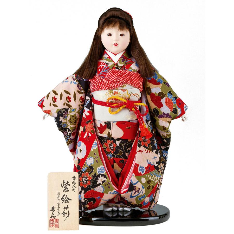 雛人形 飾り方 スキヨ ひな人形 雛 市松人形 寿喜代作 紫絵莉13-70 頭 