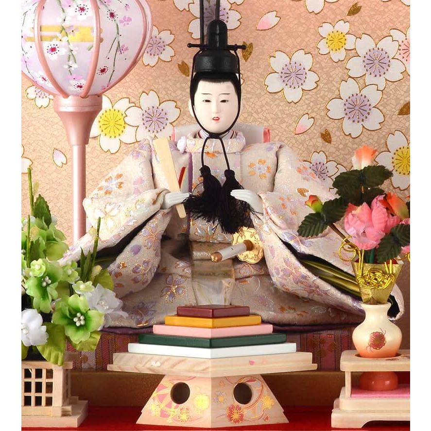 雛人形　親王飾り　ピンク 雛人形 親王飾り【Little Flower Flora】おしゃれ｜モダン