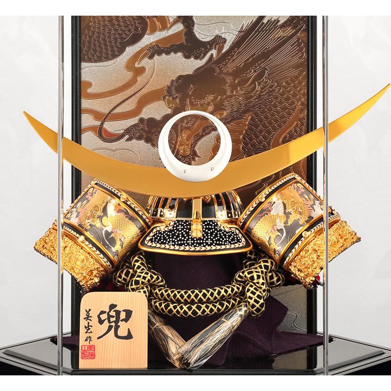 100周年記念祭】五月人形 上杉謙信 兜ケース飾り 兜飾り 美光作 日月前