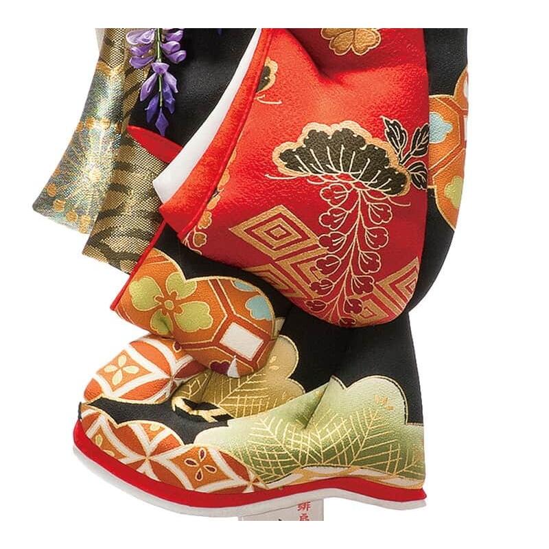 平安豊久 【100周年記念祭】羽子板 単品 摩耶作 藤娘 緋扇流古今押絵