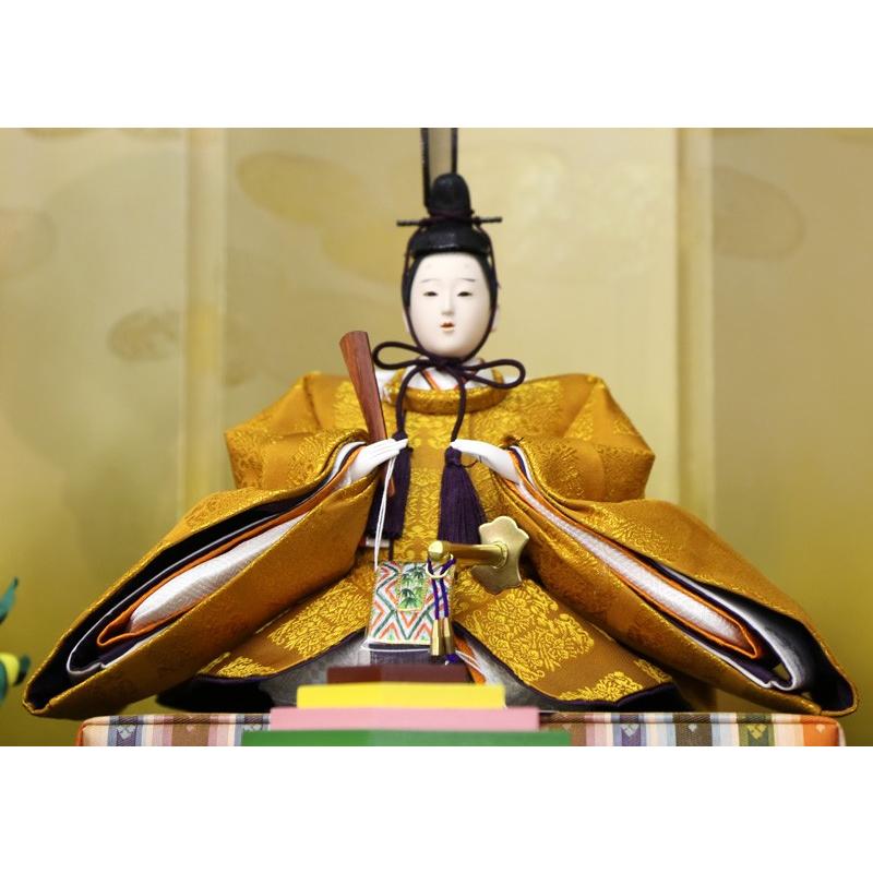 久月 雛人形 ひな人形 親王飾り 平飾り 京都雛の会 平安桂甫作 正絹